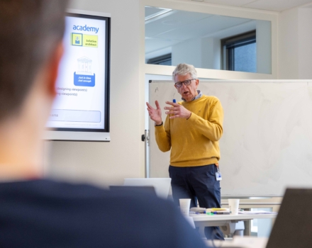 Ben Kooistra geeft een training