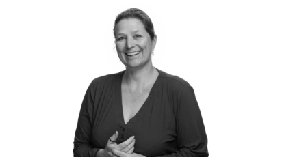 Portretfoto Fiona zwart-wit