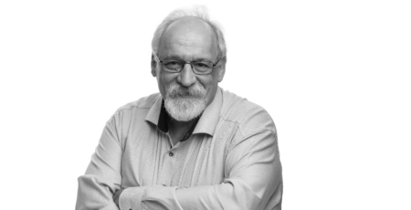 Portretfoto Theo zwart-wit